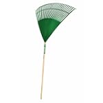 Truper 30476 Tru Tough Plastic Leaf Rake, 30-Inch Head, Wood Handle, 48-Inch