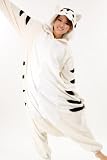 Kigurumi White Tiger Adult Animal Pyjamas / Fancy Dress Costume