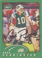 Chad Pennington, New York Jets, 2002 Topps Autographed Card
