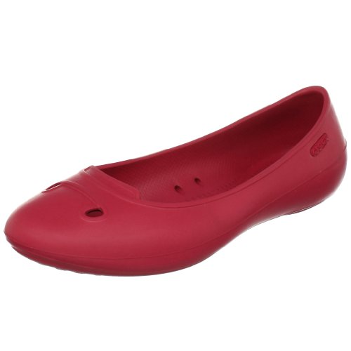 crocs Women's Mccall Ballet Flat,Cranberry,11 M US