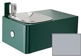 Garden Water Features & Outdoor Fountains item: Haws 1025-SILVER Silver Wall Mounted, Barrier-Free, Single Bubbler, 11 gauge fabricated steel Drinking Fountain with powder-coated finish over a Galvanized Substrate. 1025