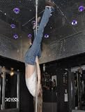 Dance (Neon Pink) Pole with Free Bottle of Mighty Grip