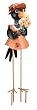 Gardener Crow Lady Garden Stake Statuary with Metal Patio Stand