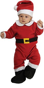 Santa Claus (Fleece) Romper Newborn Christmas Costume Size 0-6 months ((XRU12))