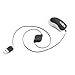 TOOGOO Black Mini Retractable USB Optical Scroll Wheel Mouse For PC