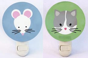 Tot Dots Night Lights - Cat and Mouse Pair