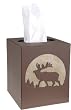 Elk Wildlife Lazar Cut Metal Kleenex Facial Tissue Box Holder