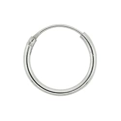 Sterling Silver Small Endless Hoop Earrings, 1/2 in. Diameter