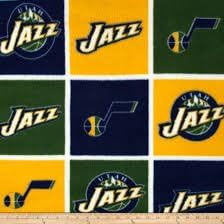 Utah Jazz NBA Basketball Licensed 60" Wide Block Fleece Fabric
