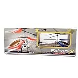 3 Channel FALCON X Electric Mini Indoor Co-Axial Full Metal Body Frame w/Led Lights and Built in Gyroscope R/C Remote Controlled Helicopter (colors may vary)