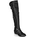 Overknee Damenstiefel Teddyfell gefüttert Überknie R1306
