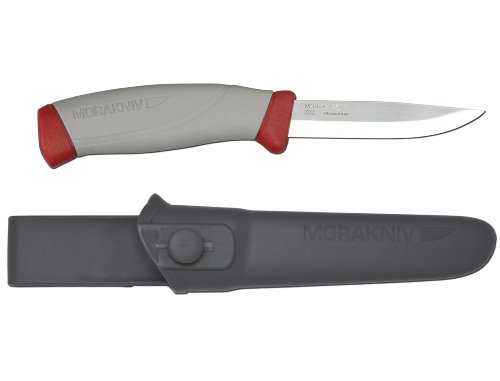 Morakniv Craftline HighQ Allround Fixed Blade Utility Knife with Carbon Steel Blade and Combi-Sheath, 3.8-Inch