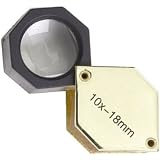 310k%2B9tSiLL. SL160  10x Hexagonal Body Gold Tone Eye Loupe Coin Stamp Inspection ..... Best Seller on Amazon!