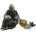 Happy Bonsai Scholar (Man Reading Book) & 2 Mandarin Ducks