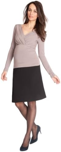 Seraphine Maternity Women's Black Roll-over Maternity Skirt