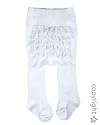 Max and Tilly White Cotton Baby Tights with Frilly Bottom size 6-12 months