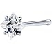 20 Gauge Clear Diamond Cubic Zirconia Nose Bone