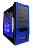 Apevia X-Supra G Type ATX Mid-Tower Case - Clear Side, 120mm Fan, Front USB, FireWire and Audio Ports (Blue)
