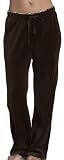 NYL New York Laundry Womens Pull on Velour Pant with Cougar Print Trim