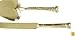 Hortense B. Hewitt Wedding Accessories, Cake and Knife Serving Set, Gold Heart
