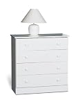 White 4-Drawer Chest By Prepac