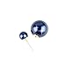 SASAMALL Colorful Double-faced Pearl Double Pearl Beads Plug Stud Earrings WHS541 (2-Sapphire)