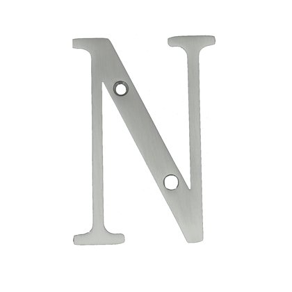 Bolton Hardware Letter 3 Inch Solid Brass Satin Nickel Finish House Letter Raised 3/16