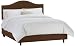Skyline Furniture Micro-Suede King Nail Button Bed, Chocolate