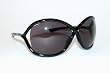 TOM FORD WHITNEY TF09 Sunglasses SMOKE LENS / SHINY BLACK 199 64-14-110
