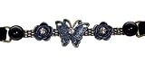 Butterfly Leather and Crystal Stones Bracelet *****