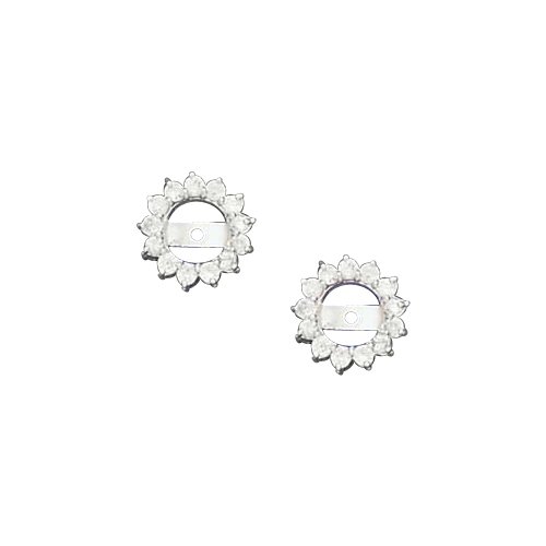 Sterling Silver Cubic Zirconia Earrings Jackets