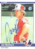 Jim Wohlford, Montreal Expos, 1984 Fleer Autographed Card