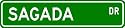Sagada Street Sign ~ Martial Arts Gift ~ Aluminum