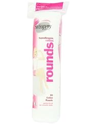 Swisspers Cotton Rounds, 80-Count  (Pack of 6)