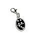 Graphics and More Single Black Domino - Game Dominoes Antiqued Bracelet Pendant Zipper Pull Oval Charm with Lobster Clasp