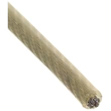 Loos Galvanized Steel Wire Rope, Nylon Coated, 7x7 Strand Core, Natural
