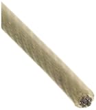 Galvanized Steel Nylon Coated Wire Rope, 3/32 Cable Diameter, 10' Length, 920 lbs Breaking Strength, 1/8 Coated Outside Diameter, Natural