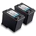 2 HP 56 Black Remanufactured Ink Cartridges