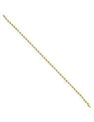 10K Gold 2.5mm Diamond Cut Rope Chain 24"