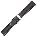 Breitling-Style Sport - Calfskin (22mm X-Long, Black)