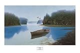 Row Boat With Ducks, Ducks & Loons Art Poster Print by Zhen-Huan Lu, 36x24