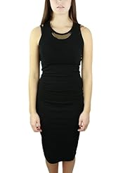 Lace Cotton/Jersey/Spandex Sleeveless Midi Dress 