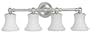 Moen 18034-71 Cordin Vanity, 4 Light, Opal White Glass with Brushed Nickel Finish