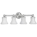 Moen 18034-71 Cordin Vanity, 4 Light, Opal White Glass with Brushed Nickel Finish