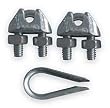 Industrial Grade 1DKK4 Clip & Thimble Kit, Wire Rope Sz 1/8 In