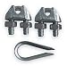Industrial Grade 1DKK7 Clip & Thimble Kit, Cable Sz 5/16In, Steel