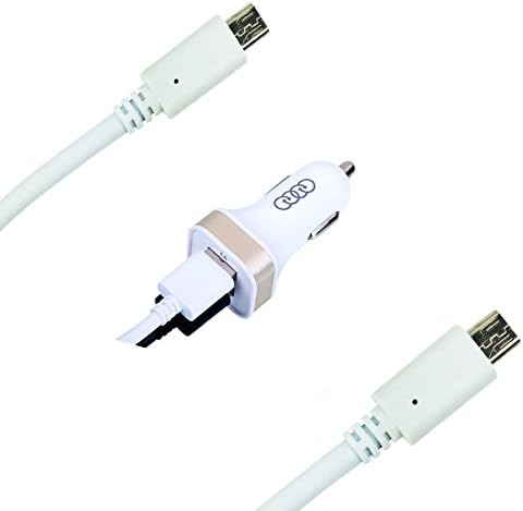 Dual USB Faster Car Chargers For Samsung Galaxy Note5 N9200 On7 G6000 W2015 With Two Charger Cables Microusb Quick Charge