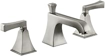 Hot Sale KOHLER K-454-4V-BN Memoirs Widespread Lavatory Faucet with Stately Design, Vibrant Brushed Nickel