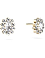 Genuine White Topaz 14kt Yellow Gold Earrings