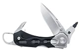 Leatherman 830339 K502X Straight Edge Lockback Folding Knife and 7 Piece Bit Kit